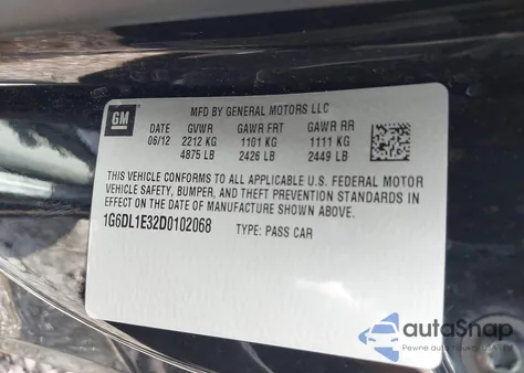 2013 Cadillac Cts Performance из США, поврежденный, VIN 1G6DL1E32D0102068